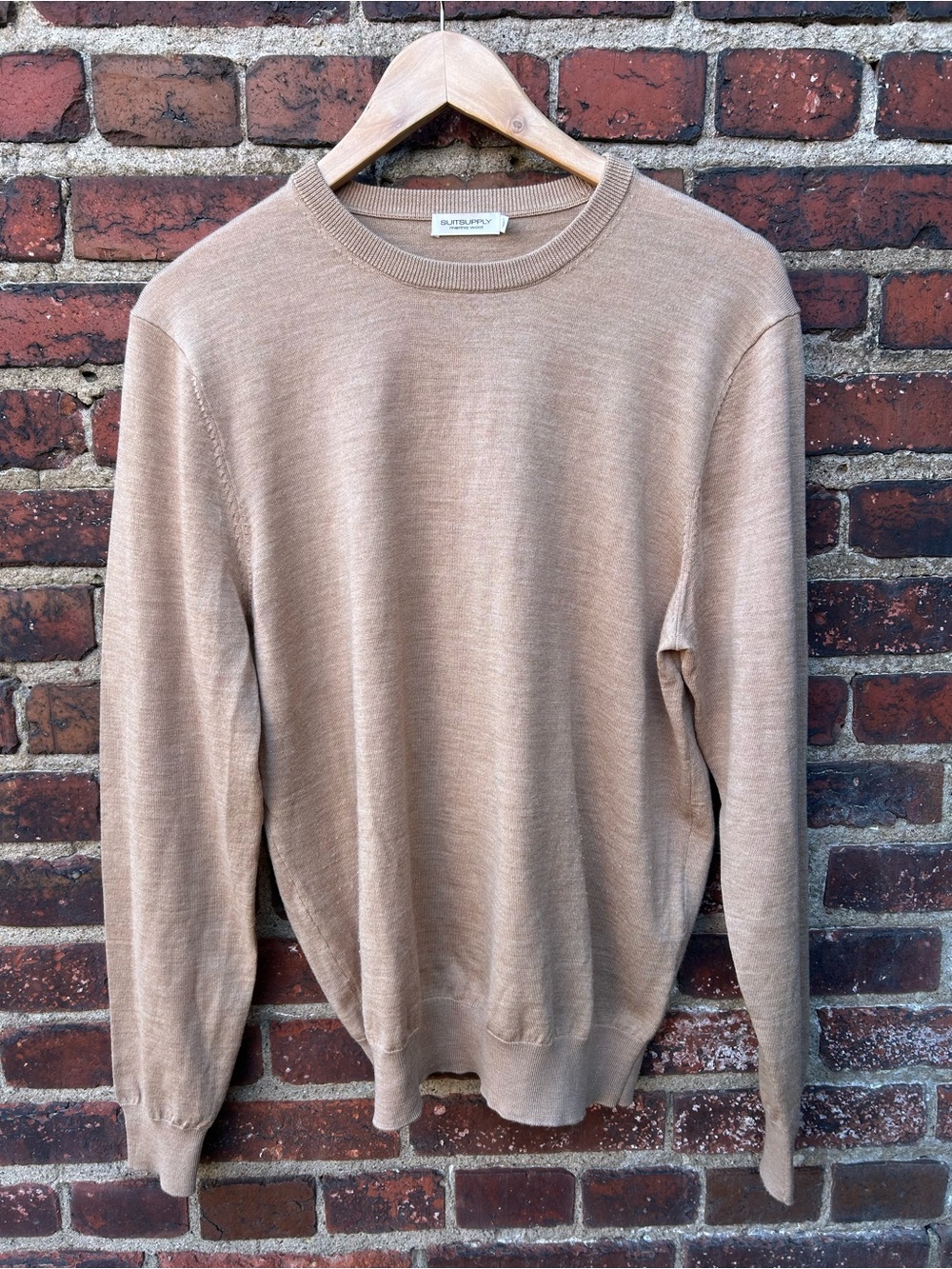 SuitSupply 100% Merino Wool Crew Neck Sweater - L